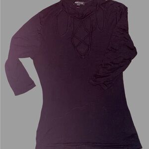 Jella Couture Black Long Sleeve Top large like new